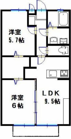 サンガーデンBの物件間取画像